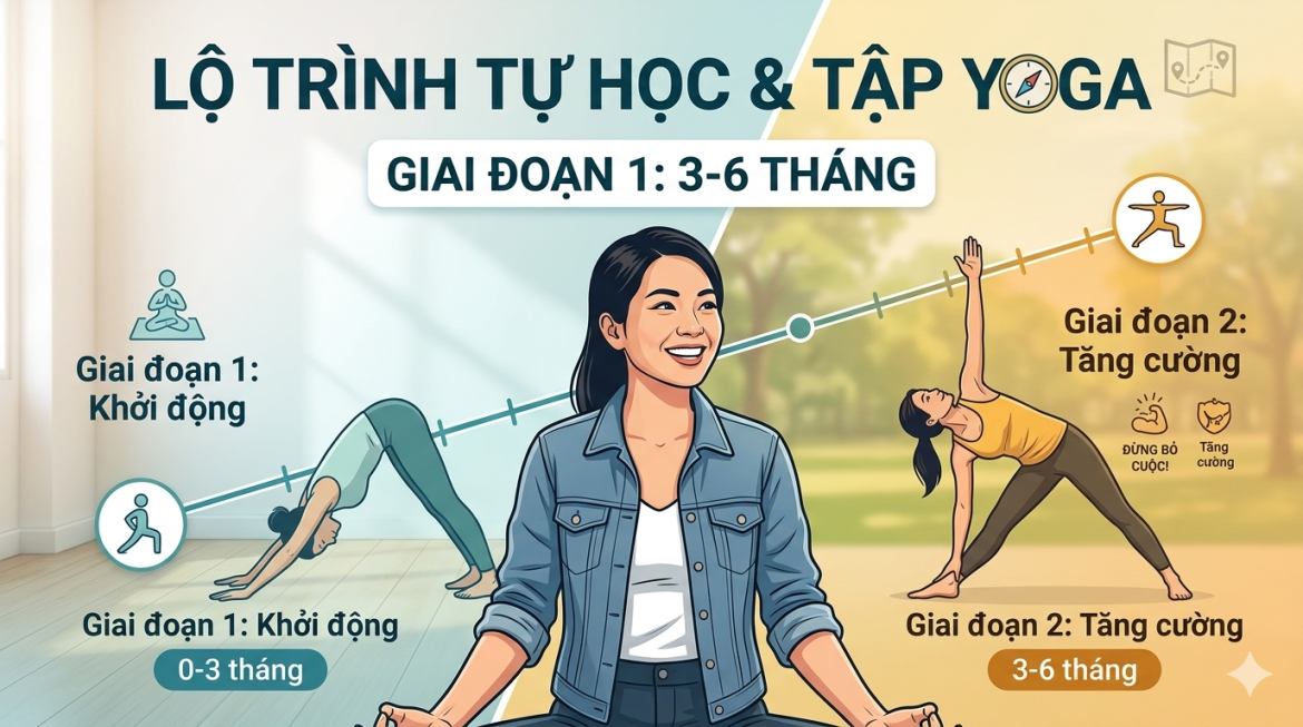 Lộ trình tự học và tự tập Yoga giai đoạn 1: 3-6 tháng Junie House