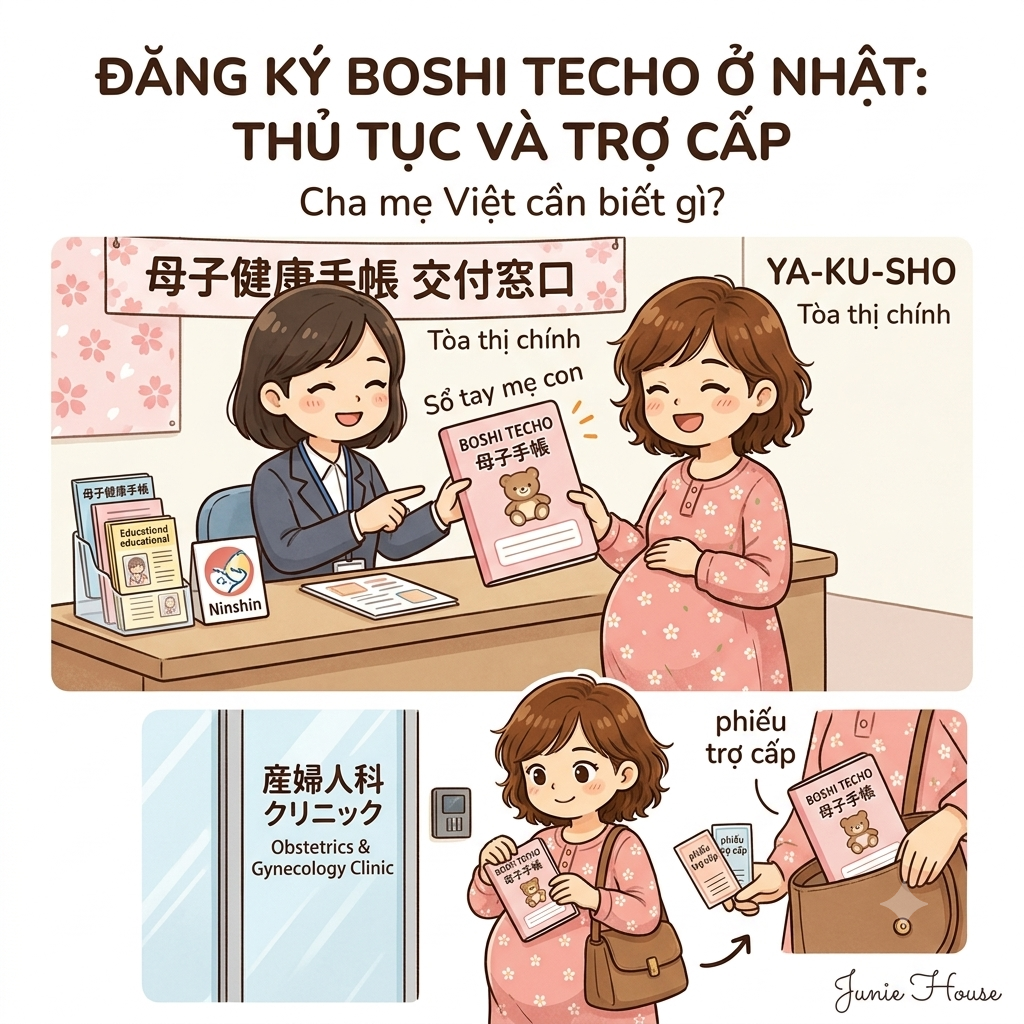 Đăng ký Boshi Techo Khi Nuôi Con Ở Nhật