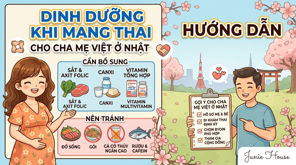 dinh duong khi mang thai o nhat